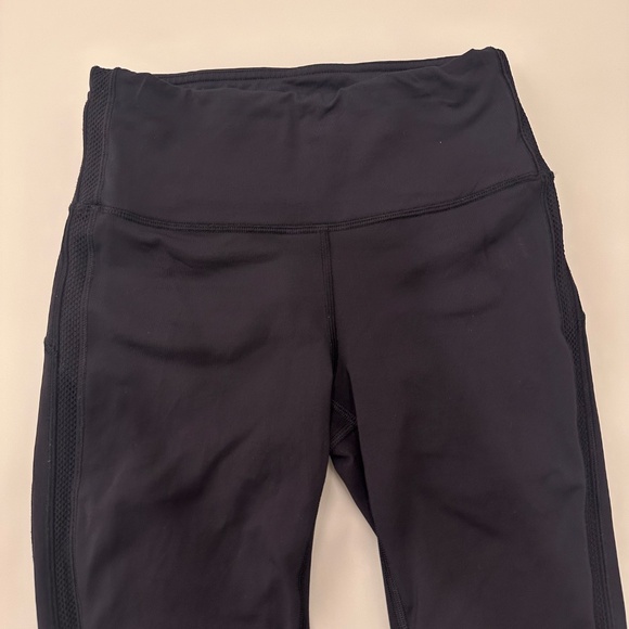Lululemon Wunder Train Mesh Crop Black Leggings Tights Sz 4 • Excellent - Picture 13 of 15